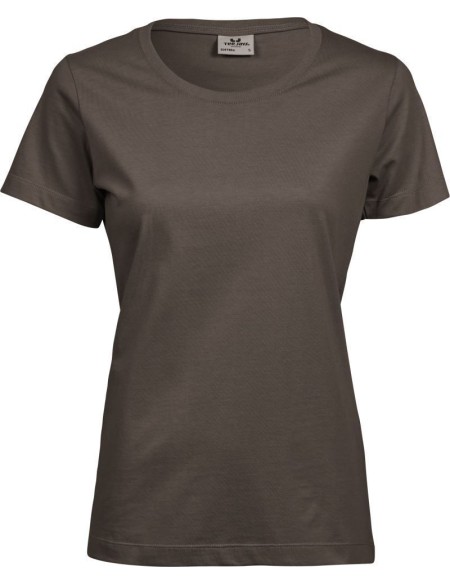 Damen-T-Shirt – Teejays „Sof Tee“ – Schokolade XXL