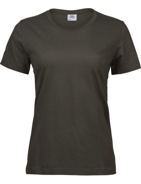 Damen T-Shirt - Teejays ''Sof Tee'' - Dunkeloliv S