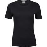 Damen T-Shirt - Teejays Interlock - Schwarz M