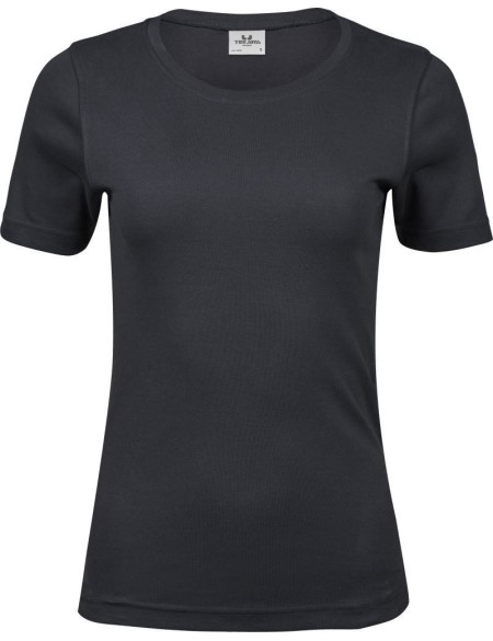 Damen-T-Shirt – Teejays Interlock – Dunkelgrau XL
