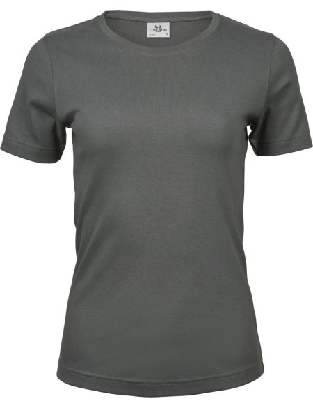 Damen T-Shirt - Teejays Interlock - Pudergrau S