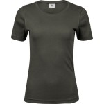 Damen-T-Shirt – Teejays Interlock – Dunkelgrün XXL