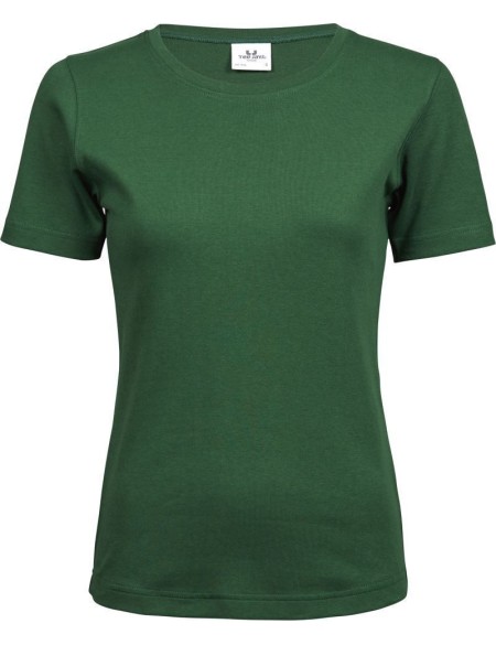 Damen T-Shirt - Teejays Interlock - Waldgrün M