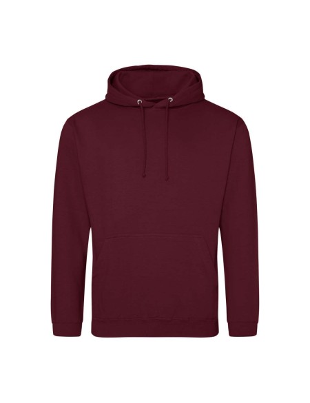 JustHoods Herren-Hoodie – Burgunderrot XS