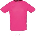 Sport-T-Shirt für Herren SPORTS - Neonrosa S