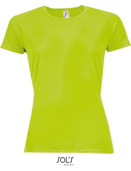 Sport-T-Shirt für Damen SPORTS - neongrün S