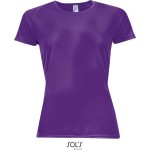 Sport-T-Shirt für Damen SPORTS - Dunkellila XS