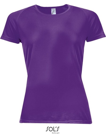 Sport-T-Shirt für Damen SPORTS - Dunkellila M