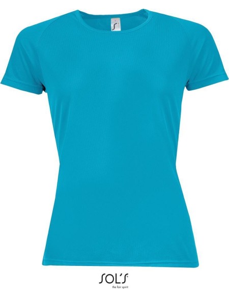Sport-T-Shirt für Damen SPORTS - Aqua XS