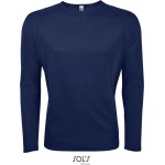 Herren-Sport-T-Shirt SPORTY mit langen Ärmeln - Französisches Marineblau XXL