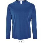 Herren-Sport-T-Shirt SPORTS mit langen Ärmeln – Königsblau S