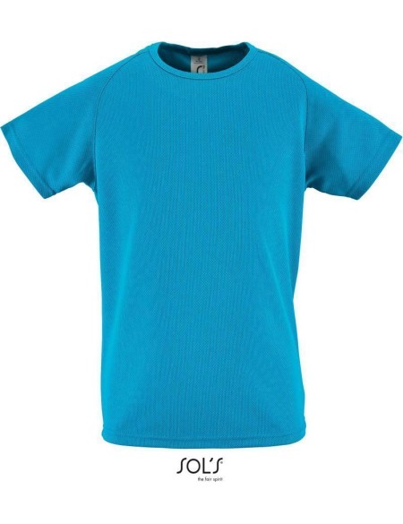 Sport-T-Shirt für Kinder – SPORT – Aqua 12 Jahre