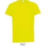 Sport-T-Shirt für Kinder – SPORTS – Neongelb 8 Jahre