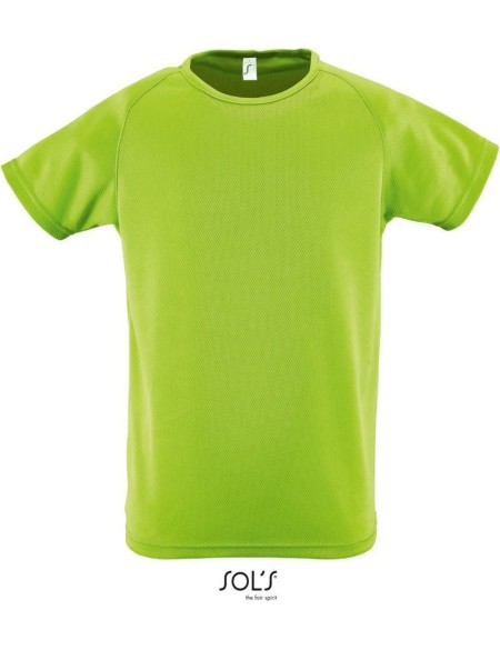 Sport-T-Shirt für Kinder – SPORTS – Apfelgrün 6 Jahre