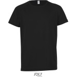 Sport-T-Shirt für Kinder – SPORTS – Schwarz 10 Jahre