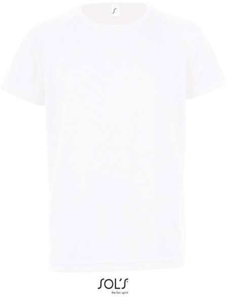 Sport-T-Shirt für Kinder – SPORTS – Weiß 10 Jahre