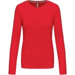 Damen-T-Shirt – Kariban K383 mit langen Ärmeln – Rot XXL