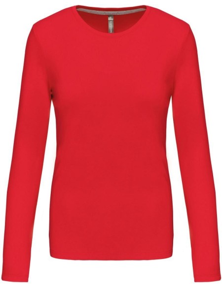 Damen T-Shirt – Kariban K383 Langarm – Rot S