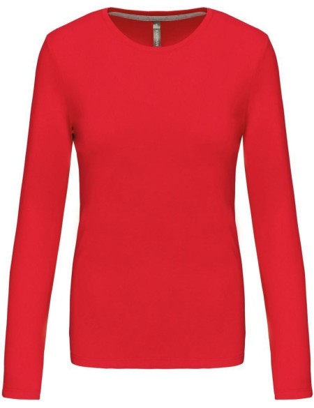 Damen T-Shirt – Kariban K383 Langarm – Rot M