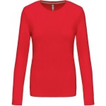 Damen-T-Shirt – Kariban K383 mit langen Ärmeln – Rot XXL