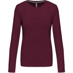 Damen T-Shirt – Kariban K383 Langarm – Burgunderrot S