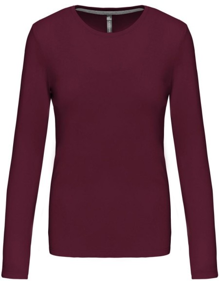 Damen T-Shirt – Kariban K383 Langarm – Burgunderrot M