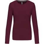 Damen T-Shirt – Kariban K383 Langarm – Burgunderrot L