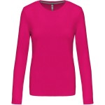 Damen T-Shirt – Kariban K383 Langarm – Fuchsia S