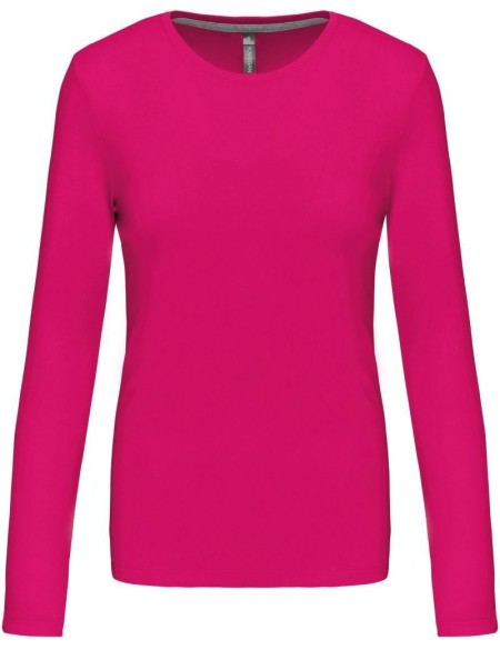 Damen T-Shirt – Kariban K383 Langarm – Fuchsia M