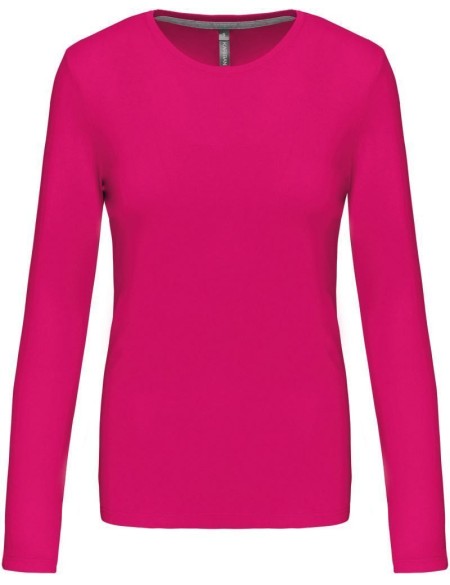 Damen T-Shirt – Kariban K383 Langarm – Fuchsia L
