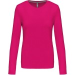 Damen-T-Shirt – Kariban K383 mit langen Ärmeln – Fuchsia XL