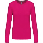 Damen-T-Shirt – Kariban K383 mit langen Ärmeln – Fuchsia XXL