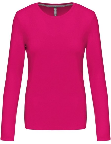 Damen-T-Shirt – Kariban K383 mit langen Ärmeln – Fuchsia XXL