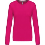 Damen-T-Shirt – Kariban K383 mit langen Ärmeln – Fuchsia 3XL