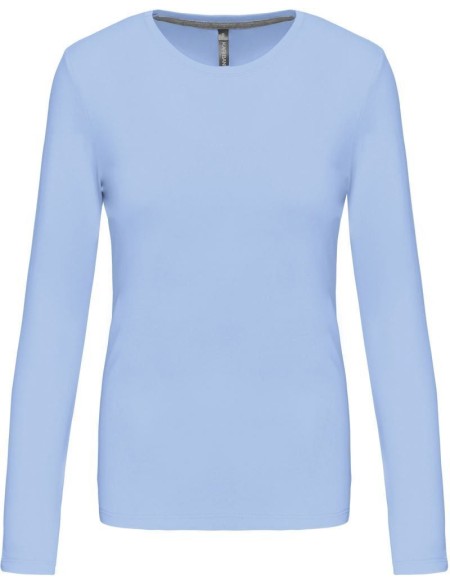 Damen-T-Shirt – Kariban K383 mit langen Ärmeln – Himmelblau XL