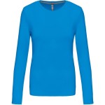 Damen-T-Shirt – Kariban K383 mit langen Ärmeln – Tropisches Blau S