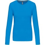 Damen-T-Shirt – Kariban K383 mit langen Ärmeln – Tropisches Blau XXL
