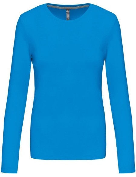 Damen-T-Shirt – Kariban K383 mit langen Ärmeln – Tropisches Blau XXL