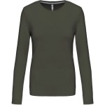 Damen-T-Shirt – Kariban K383 Langarm – Dunkelkhaki L