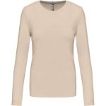 Damen-T-Shirt – Kariban K383 mit langen Ärmeln – Hellsand XL