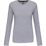 Damen-T-Shirt – Kariban K383 mit langen Ärmeln – Oxford-Grau XXL