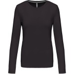 Damen T-Shirt - Kariban K383 mit langen Ärmeln - Dunkelgrau S