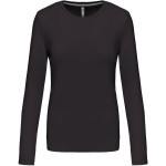 Damen T-Shirt - Kariban K383 mit langen Ärmeln - Dunkelgrau M