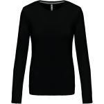 Damen T-Shirt – Kariban K383 Langarm – Schwarz 3XL