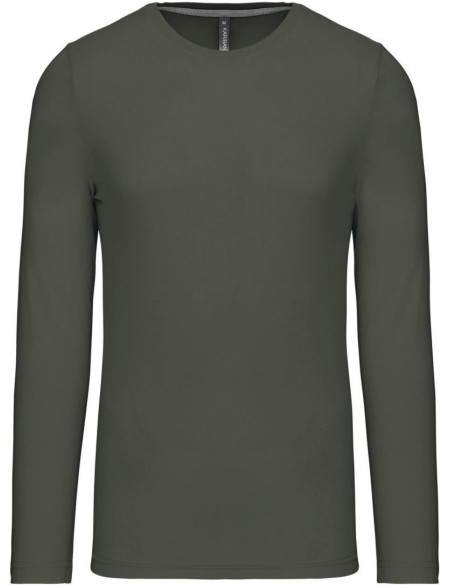 Herren-T-Shirt – Kariban K359 mit langen Ärmeln – Dunkelkhaki XL
