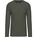 Herren-T-Shirt – Kariban K359 mit langen Ärmeln – Dunkelkhaki 4XL