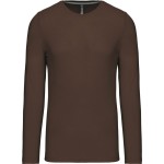 Herren T-Shirt – Kariban K359 Langarm – Schokolade M