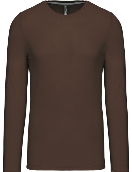 Herren T-Shirt – Kariban K359 Langarm – Schokolade L