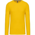 Pánské tričko - Kariban K359 s dlouhým rukávem - Žlutá 3XL