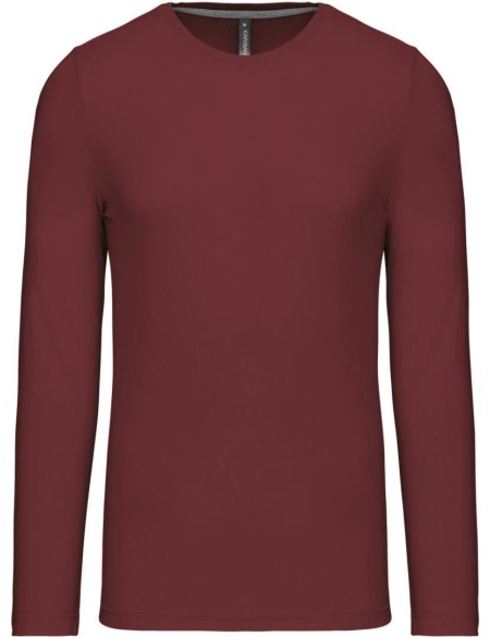 Herren-T-Shirt – Kariban K359 mit langen Ärmeln – Burgunderrot 3XL
